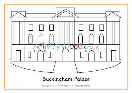 Buckingham Palace colouring page
