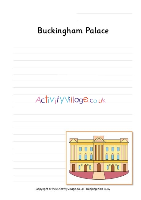 Buckingham Palace writing page