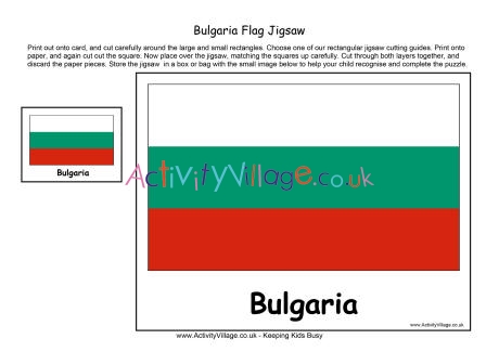 Bulgaria flag jigsaw
