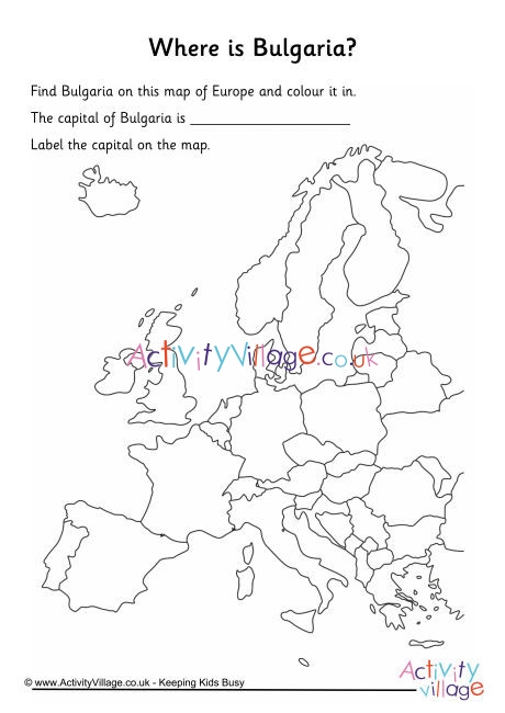 Bulgaria Location Worksheet