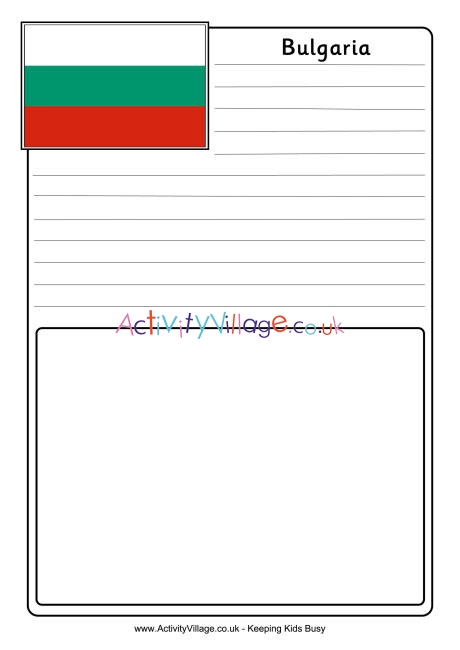 Bulgaria notebooking page