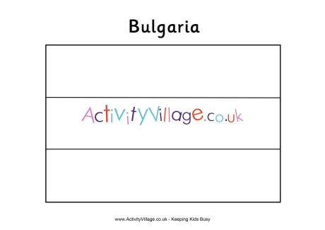 Bulgarian flag colouring page