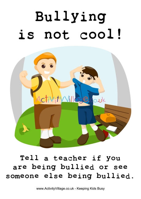 Bullying is not cool poster