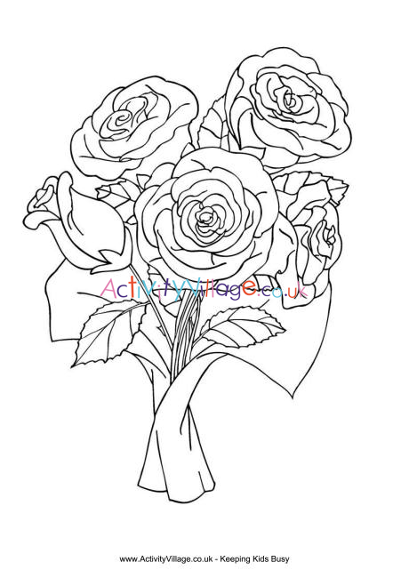 Bunch Of Roses Colouring Page Feel free to print and color from the best 39+ rose coloring pages for adults at getcolorings.com. bunch of roses colouring page
