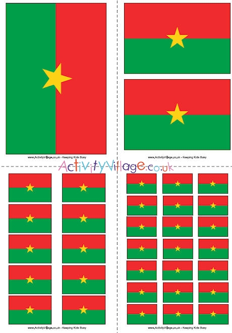 Burkina Faso Flag Printable