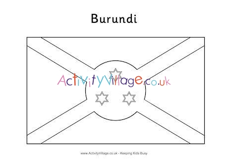 Burundi Flag Colouring Page