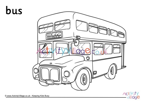 Bus Colouring Page
