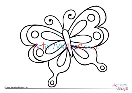 Butterfly Colouring Page 4