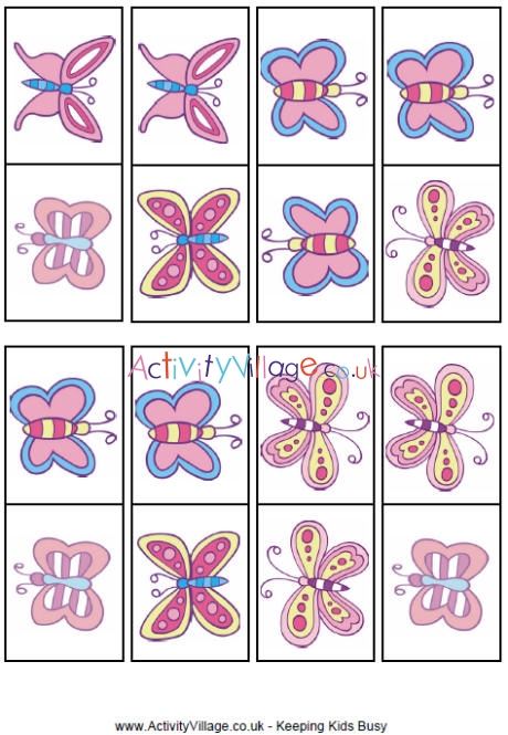 Butterfly dominoes