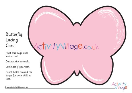 Butterfly lacing card 1