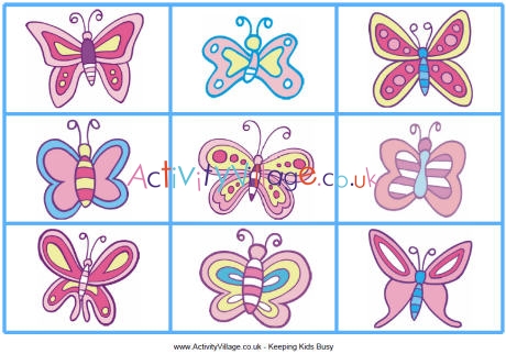 Butterfly matching game