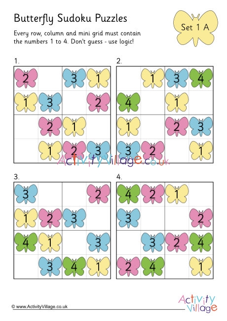 Butterfly sudoku 1