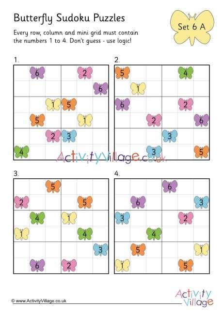 Butterfly sudoku 6