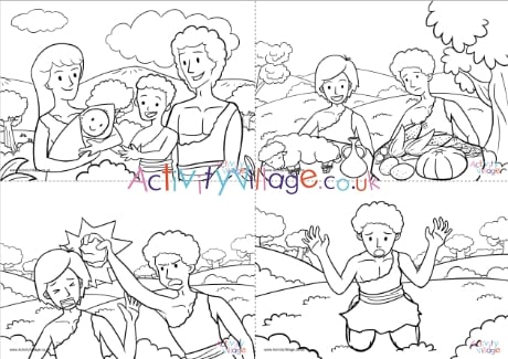 Cain and Abel colouring pages