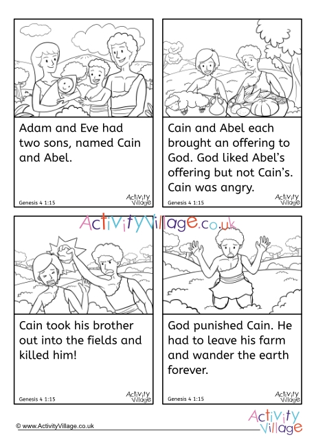 Cain and Abel Story Sequencing Cards