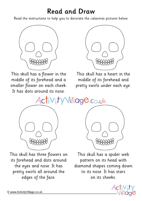 Calaveras Read and Draw