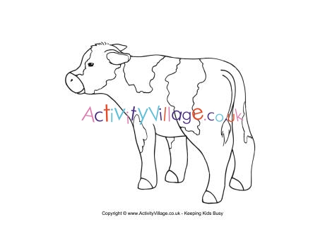 Calf colouring page