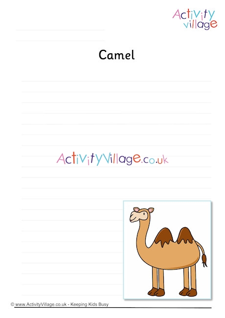 Camel Writing Page