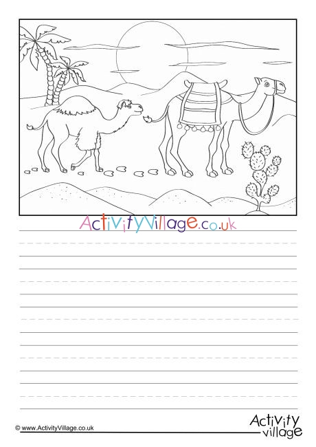 Camels Scene Story Paper