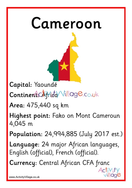 Cameroon Facts Poster