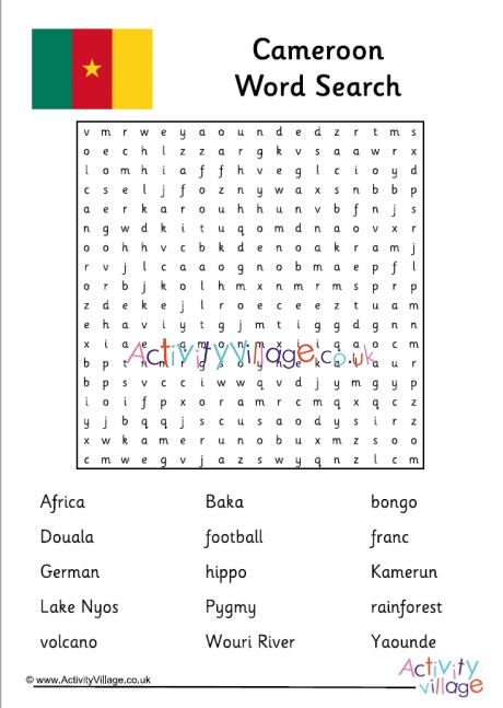 Cameroon Word Search
