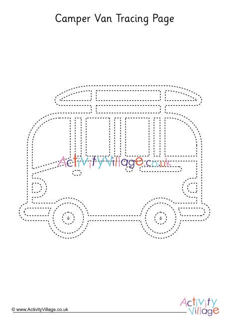 Camper van tracing page