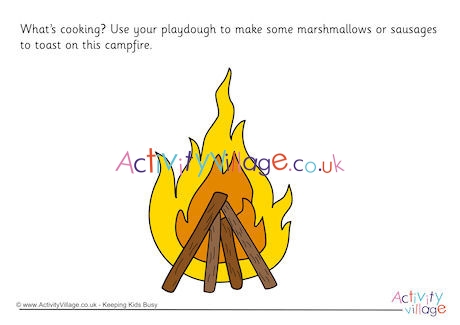 Campfire Cooking Playdough Mat