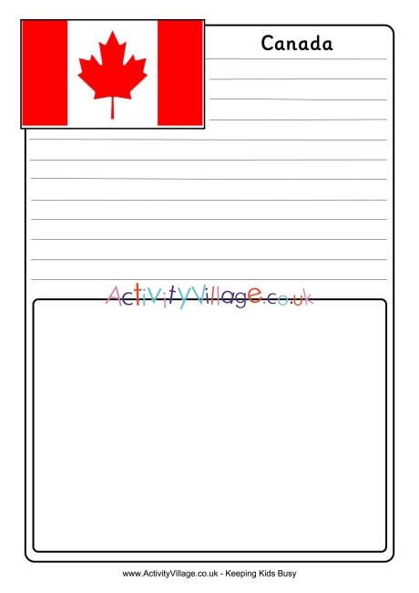 Canada notebooking page