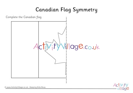 Canadian Flag Symmetry Worksheet