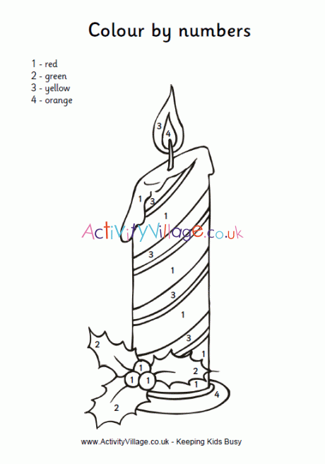 Candle colour by number