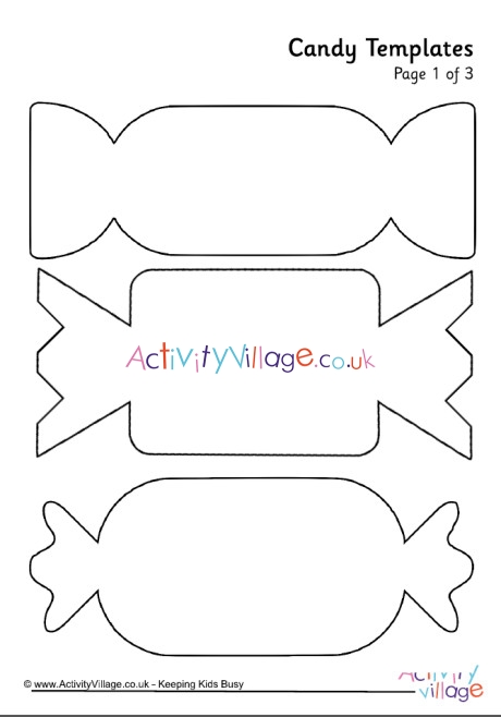 Candy Template Printable