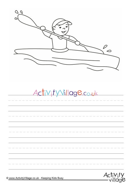 Canoeing Story Paper