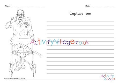 Captain Tom writing page