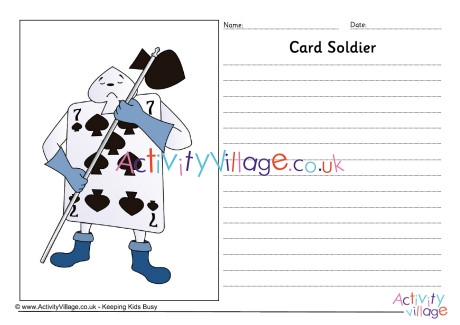 Card soldier story paper
