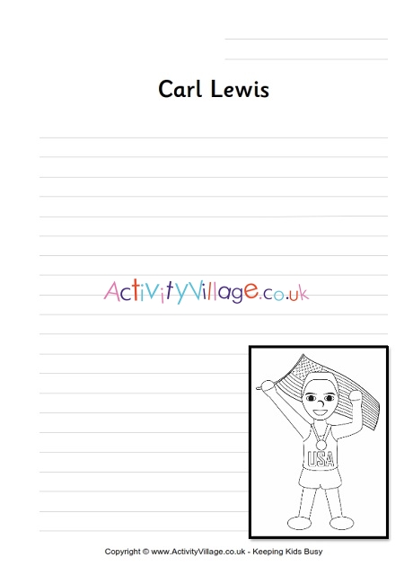 Carl Lewis writing page