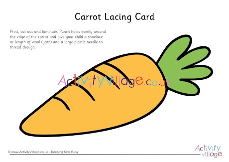 Carrot Lacing Card
