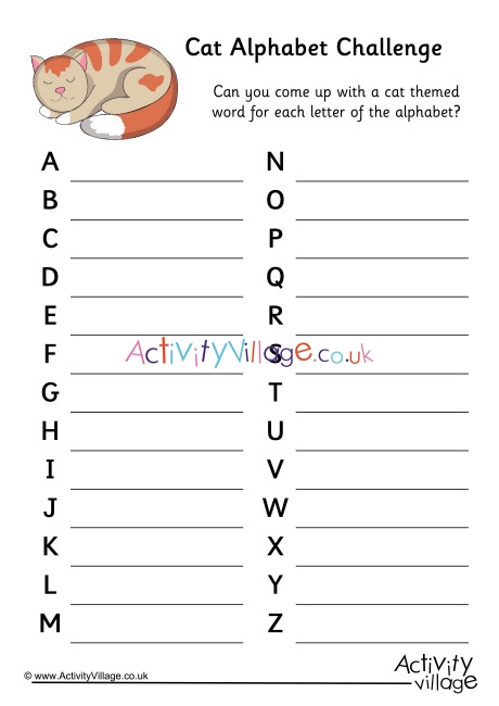 Cat Alphabet Challenge