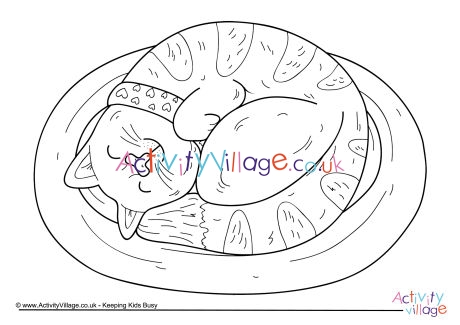 Cat colouring page 3