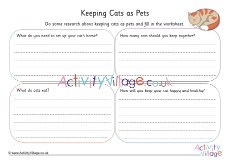 Cats as Pets Worksheet 