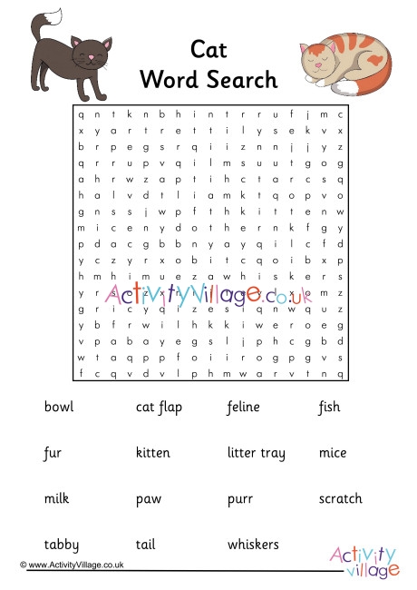 Cat Word Search 