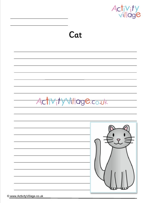 Cat Writing Page