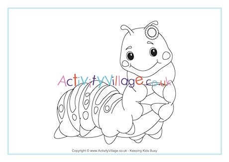 Caterpillar Colouring Page 2