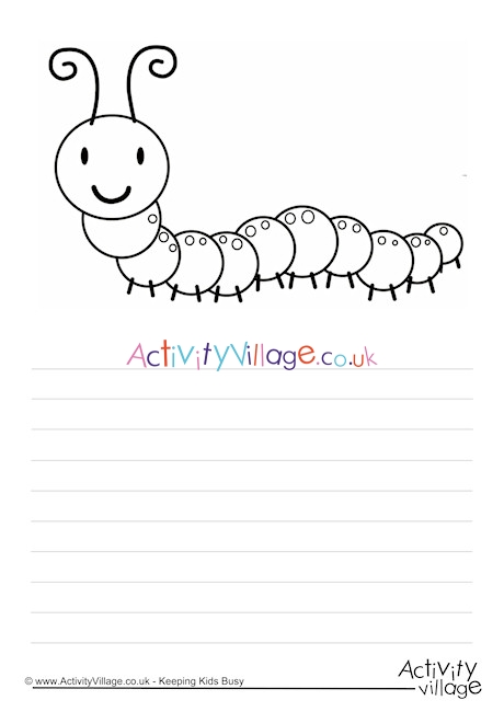 Caterpillar Story Paper