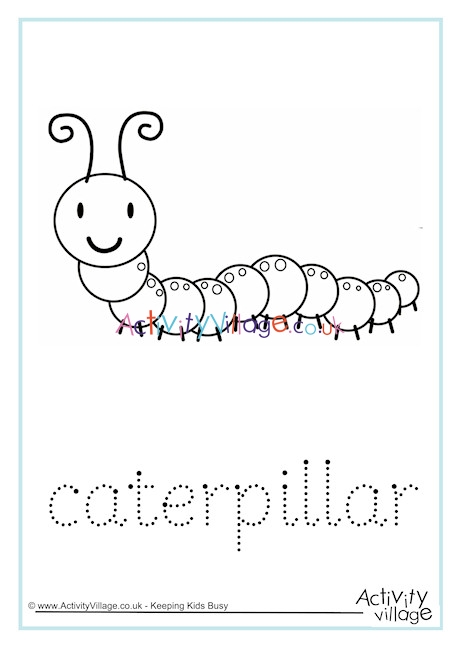 Caterpillar Word Tracing