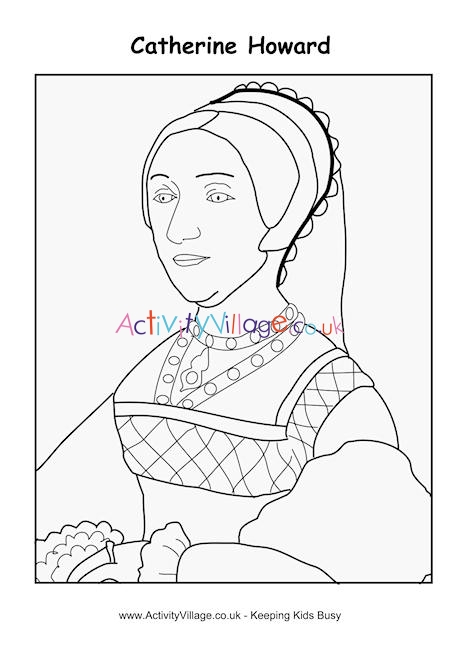 Catherine Howard colouring page
