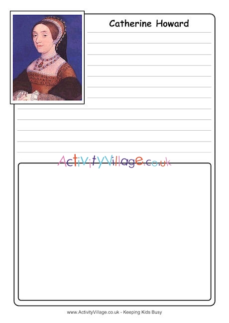Catherine Howard notebooking page