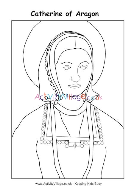 Catherine of Aragon colouring page