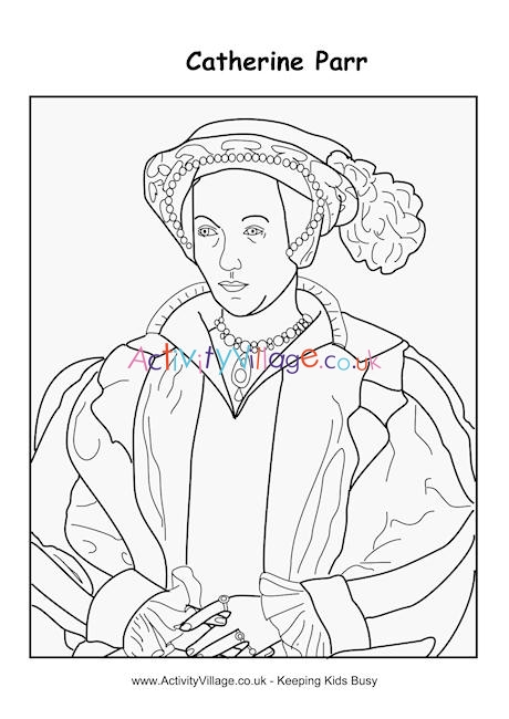 Catherine Parr colouring page