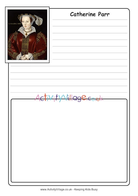 Catherine Parr notebooking page