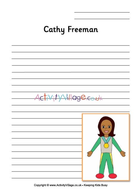 Cathy Freeman writing page